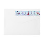 Warme en knusse sneeuwmannen - Lange sticker (Achterkant)