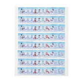 Warme en knusse sneeuwmannen - Lange sticker (Vel)
