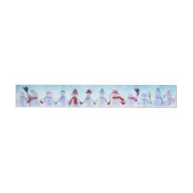 Warme en knusse sneeuwmannen - Lange sticker