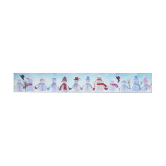 Warme en knusse sneeuwmannen - Lange sticker