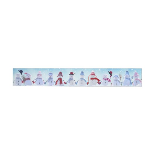 Warme en knusse sneeuwmannen - Lange sticker (Individueel)