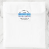 Warme en knusse sneeuwmannen - vierkante sticker (Tas)