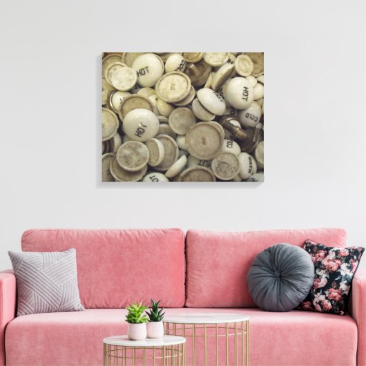  warme en koude porseleinen canvas afdruk (Insitu (Woonkamer))