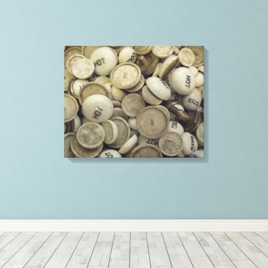  warme en koude porseleinen canvas afdruk (Insitu (Houten vloer))