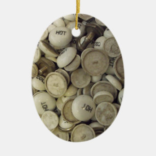 warme en koude porseleinen keramisch ornament