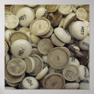  warme en koude porseleinen poster