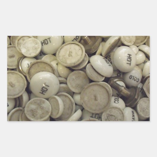  warme en koude porseleinen rechthoekige sticker (Voorkant)