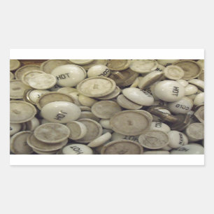 warme en koude porseleinen rechthoekige sticker