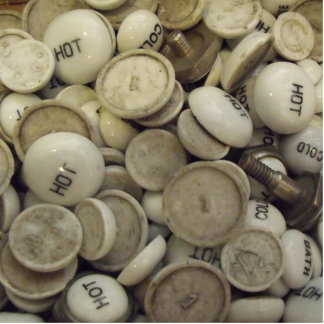  warme en koude porseleinen staand fotobeeldje 