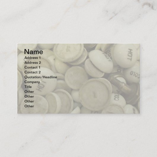  warme en koude porseleinen visitekaartje (Voorkant)