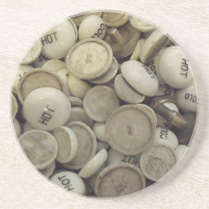 warme en koude porseleinen zandsteen onderzetter