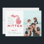 Warme en Smitten Groeten van Vuisthandschoen MI Feestdagenkaart<br><div class="desc">De warme en Smitten Groeten van Vuisthandschoen MI de Moderne Kerstkaart van de Foto is grote manier om vakantiewensen naar uw vrienden en familie te verzenden die een favoriet afbeelding van van u demonstreren die uw liefde voor Michigan demonstreren</div>
