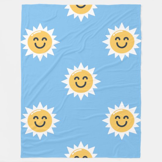 Warme en zonnige 60x80 fleece deken (Voorkant)