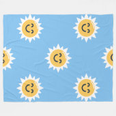 Warme en zonnige 60x80 fleece deken (Voorkant (Horizontaal))