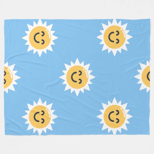 Warme en zonnige 60x80 fleece deken (Voorkant (Horizontaal))