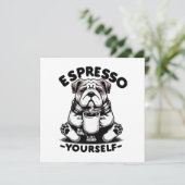 Warme Espresso Bulldog (Staand voorkant)