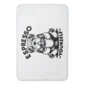 Warme Espresso Bulldog Badmat (Voorkant Verticaal)