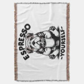 Warme Espresso Bulldog Deken (Voorkant Verticaal)