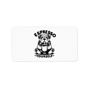 Warme Espresso Bulldog Etiket