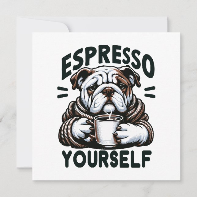 Warme Espresso Bulldog - Knus Koffie (Voorkant)