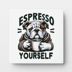 Warme Espresso Bulldog - Knus Koffie Fotoplaat