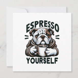 Warme Espresso Bulldog - Knus Koffie Kaart