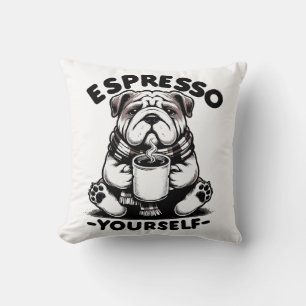 Warme Espresso Bulldog Kussen