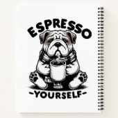 Warme Espresso Bulldog Notitieboek (Achterkant)
