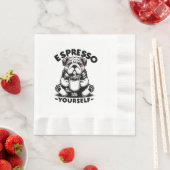 Warme Espresso Bulldog Servet (Insitu)