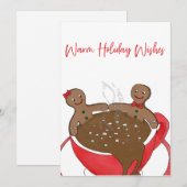 Warme feestelijke wensen feestdagenkaart (Voorkant / Achterkant)