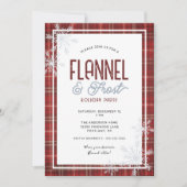 Warme flanel en vorst kerstvakantie feest kaart (Voorkant)