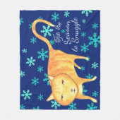 Warme Fuzzies & Winter Buien Kerstkat Fleece Deken (Voorkant)