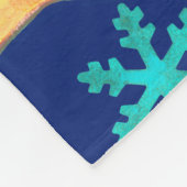 Warme Fuzzies & Winter Buien Kerstkat Fleece Deken (Hoek)
