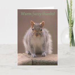 Warme fuzzy eekhoorn bedankt! bedankkaart