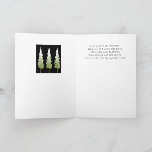 Warme gedachten Herten Kerst Kaart (Binnen)