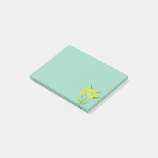 Warme gele bloem boeket esthetiek Post-it Notities Post-it® Notes (Schuin)