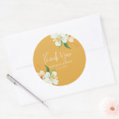 Warme gele bloemen Lente bloemen Bruiloft gunst Ronde Sticker (Envelop)