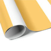 Warme gele en witte strepen, elegante all-gelegenh cadeaupapier (Rol Hoek)