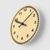 Warme gele en zwarte wandklok (Hoek)