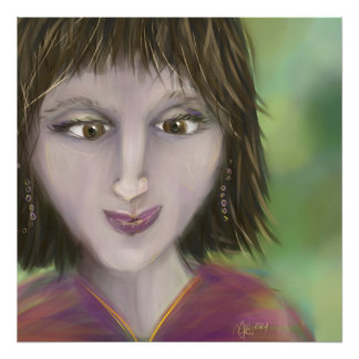 Warme Genade Persoonlijkheid Portret Vrouwelijke K Foto Afdruk