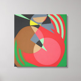 Warme geometrische abstracte canvasprint canvas afdruk