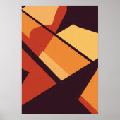 Warme geometrische abstracte wandkunst poster (Voorkant)