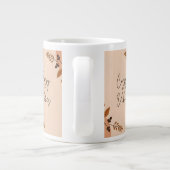 Warme, gezellige woorden grote koffiekop (Achterkant)