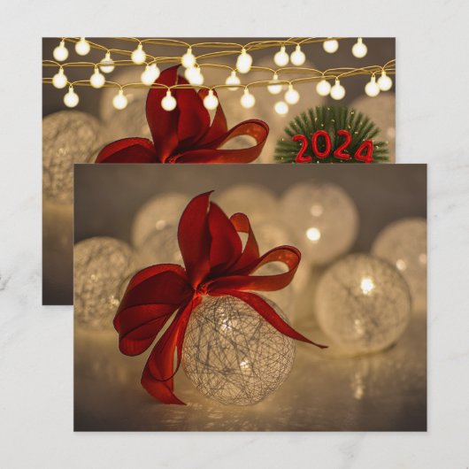 Warme Gloed van Kerstmis 2024 Feestdagenkaart (Voorkant / Achterkant)