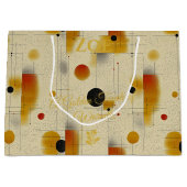 Warme Golden Touch Abstracte geometrische cadeauta Groot Cadeauzakje (Voorkant)