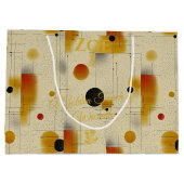 Warme Golden Touch Abstracte geometrische cadeauta Groot Cadeauzakje (Achterkant)