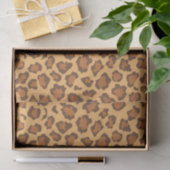 Warme goudbruine klassieke luipaardprint decoupage tissuepapier (Geschenk)