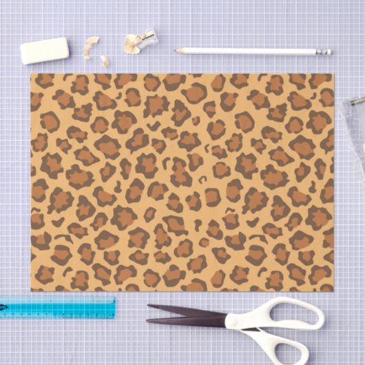 Warme goudbruine klassieke luipaardprint decoupage tissuepapier (Craft)