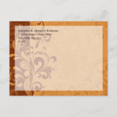Warme Gouden Herfst Swirl Save the Date Aankondigingskaart (Achterkant)