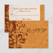 Warme Gouden Herfst Werveling Kaart (Voorkant / Achterkant)